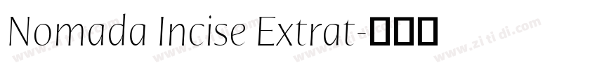 Nomada Incise Extrat字体转换 Nomada Incise Extrat字体转换